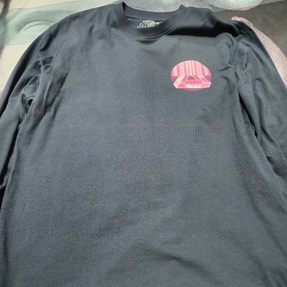 PALACE Skateboards TRI-CURTAIN LS - Navy - Large